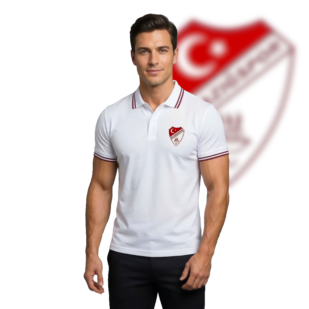 Vişne-Beyaz Klasik Polo