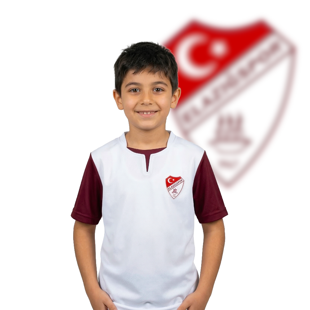 Vişne Beyaz Çocuk Taraftar Forma