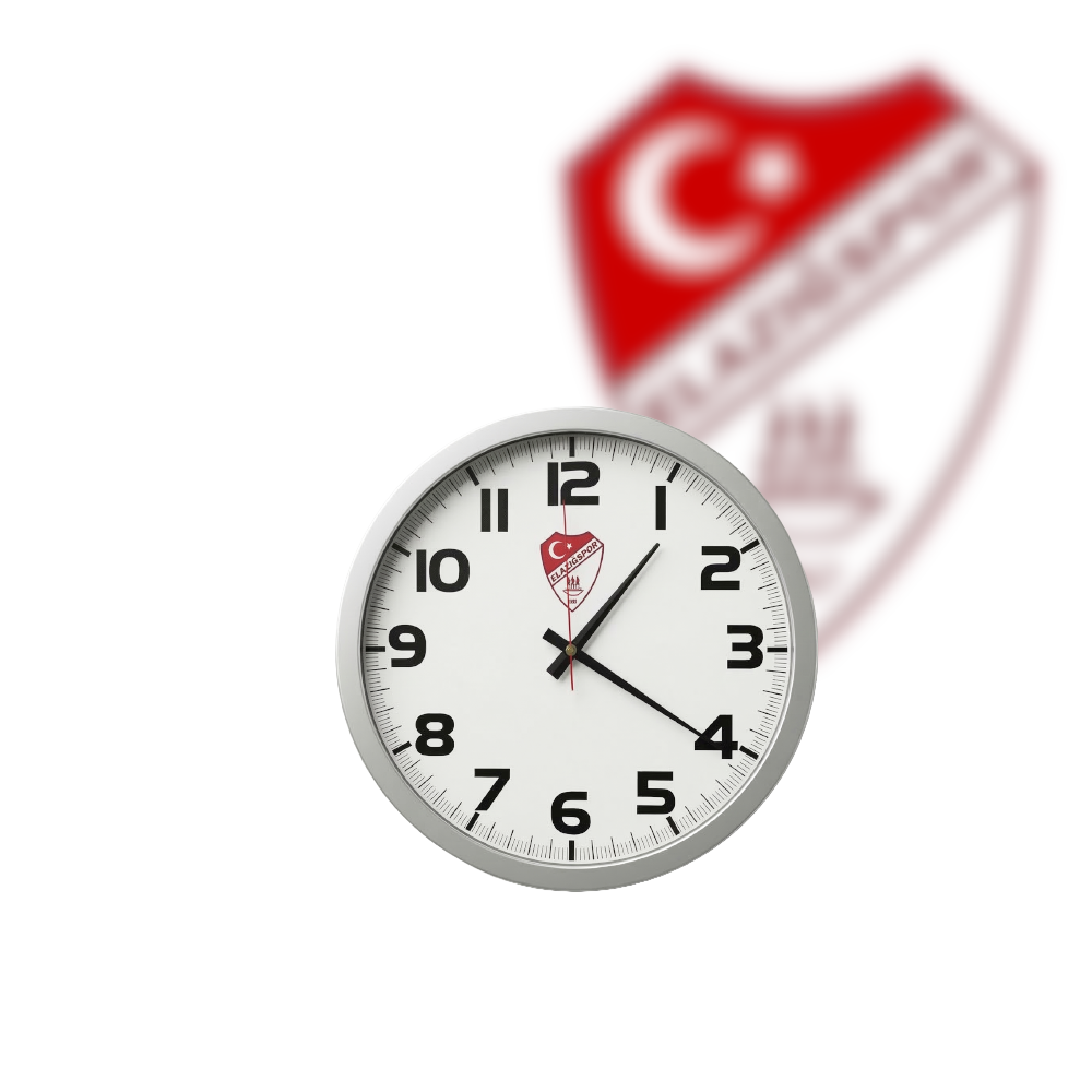 Elazığspor amblemli klasik bir duvar saati